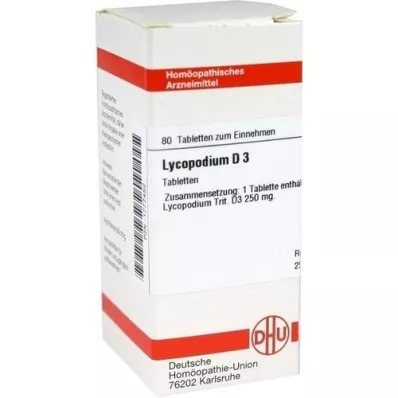 LYCOPODIUM D 3 tabletės, 80 vnt