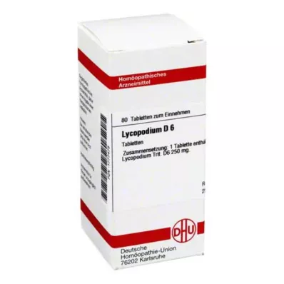 LYCOPODIUM D 6 tabletės, 80 vnt
