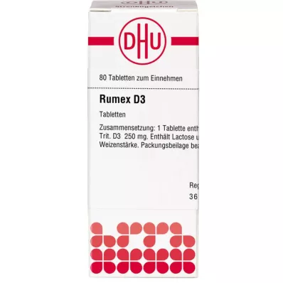 RUMEX D 3 tabletės, 80 vnt