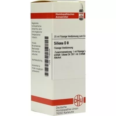 SILICEA D 8 Skiedimas, 20 ml SILICEA D 8 Skiedimas, 20 ml
