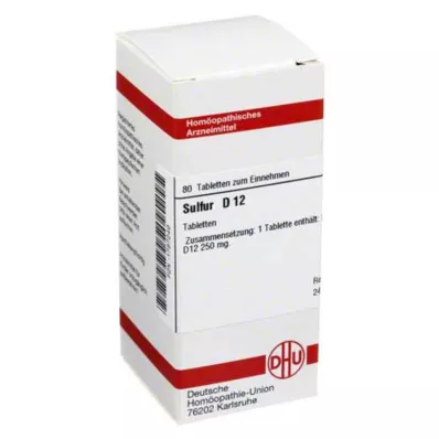 SULFUR D 12 tablečių, 80 vnt