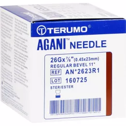 AGANI Kaniulė 26 G 23 mm ruda, 100 vnt