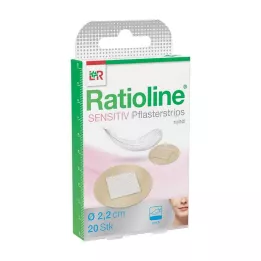 RATIOLINE jautrios tinko juostos apvalios, 20 vnt