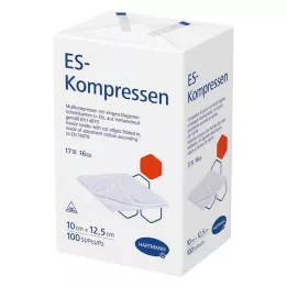 ES-KOMPRESSEN nesterilus 10x12,5 cm 16 krypčių, 100 vnt