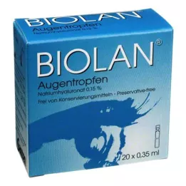 BIOLAN Vienkartinės akių lašų pipetės, 20X0,35 ml