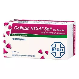 CETIRIZIN HEXAL Sultys nuo alergijos, 150 ml