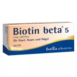 BIOTIN BETA 5 tabletės, 20 valandų