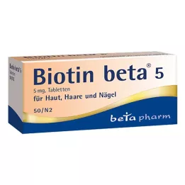 BIOTIN BETA 5 tabletės, 50 vnt
