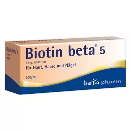 BIOTIN BETA 5 tabletės, 100 vnt