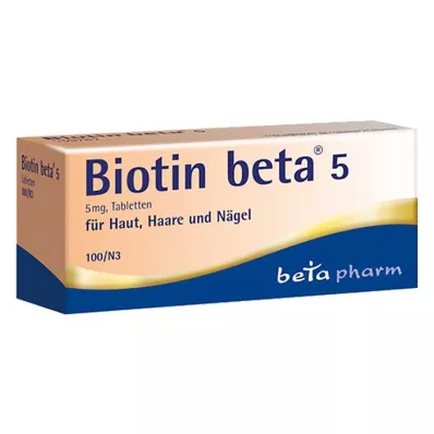 BIOTIN BETA 5 tabletės, 100 vnt
