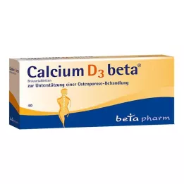 CALCIUM D3 beta šnypščiosios tabletės, 40 vnt