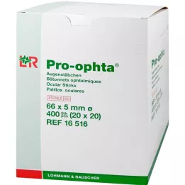 PRO-OPHTA Akių tepinėliai sterilūs, 400 vnt