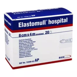ELASTOMULL ligoninė 8 cmx4 m elastingas tvirtinimo kronšteinas baltas, 20 vnt
