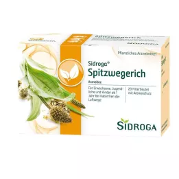 SIDROGA Ribwort gysločio arbatos filtravimo maišeliai, 20X1,4 g