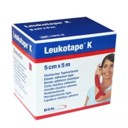 LEUKOTAPE K 5 cm raudona, 1 vnt