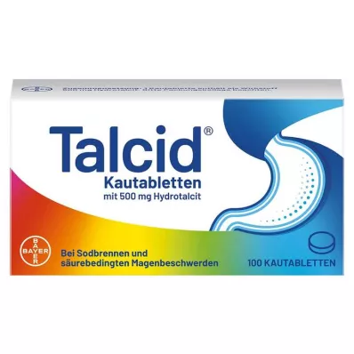 TALCID Kramtomosios tabletės, 100 vnt