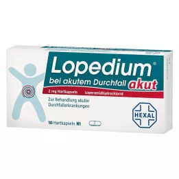 LOPEDIUM ūminis nuo ūminio viduriavimo kietos kapsulės, 10 vnt