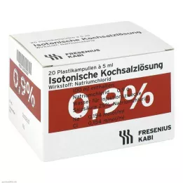 ISOTONISCHE Fiziologinis tirpalas 0,9% plastikinės ampulės, 20X5 ml