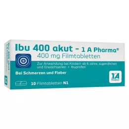 IBU 400 akut-1A Pharma plėvele dengtų tablečių, 10 vnt