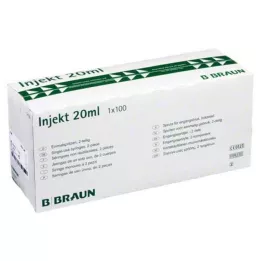 INJEKT Solo švirkštas 20 ml Luer ekscentrinis PVC-fr., 100X20 ml