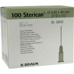 STERICAN Dantų skardinė Luer 0,4x40 mm, 100 vnt