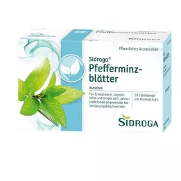 SIDROGA Pipirmėčių lapų arbatos filtrų maišeliai, 20X1,5 g