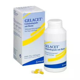 GELACET Želatinos kapsulės su biotinu, 320 vnt