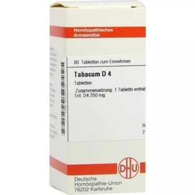 TABACUM D 4 tabletės, 80 vnt TABACUM D 4 tabletės, 80 vnt