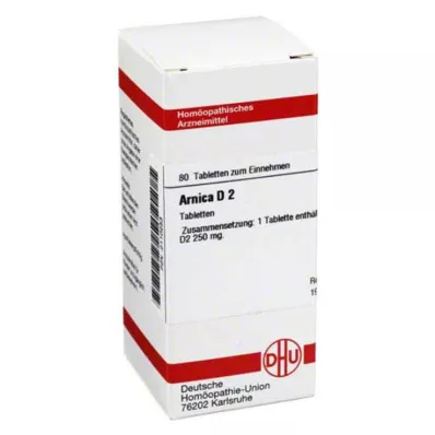 ARNICA D 2 tabletės, 80 vnt