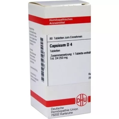 CAPSICUM D 4 tabletės, 80 vnt CAPSICUM D 4 tabletės, 80 vnt