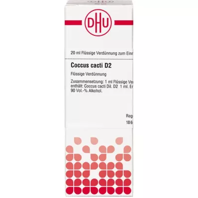 COCCUS kaktusai D 2 Skiedimas, 20 ml COCCUS kaktusai D 2 Skiedimas, 20 ml