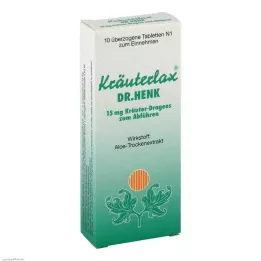 KRÄUTERLAX Dr.Henk 15 mg žolelių tabletės nuo vidurius laisvinančių vaistų, 10 vnt