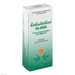 KRÄUTERLAX Dr.Henk 15 mg žolelių tabletės nuo vidurius laisvinančių, 30 vnt