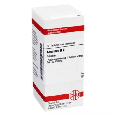 AESCULUS D 2 tabletės, 80 vnt