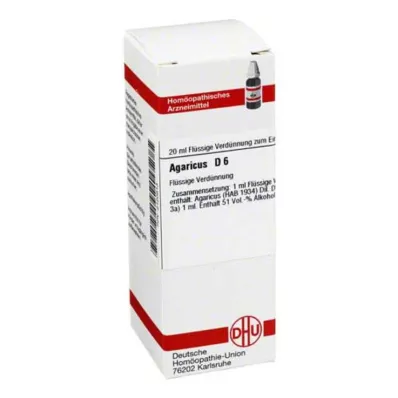 AGARICUS D 6 Skiedimas, 20 ml AGARICUS D 6 Skiedimas, 20 ml