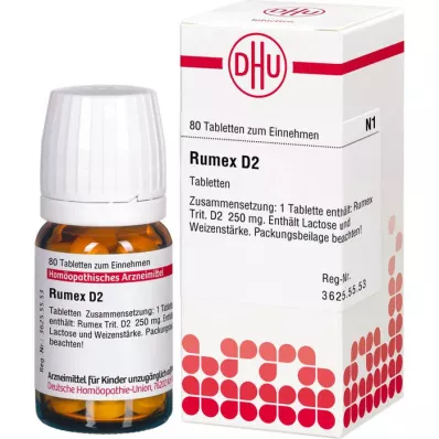 RUMEX D 2 tabletės, 80 vnt