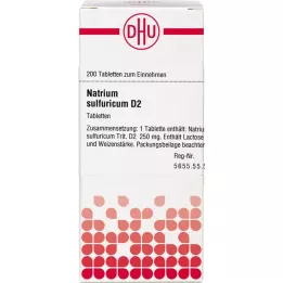 NATRIUM SULFURICUM D 2 tabletės, 200 vnt