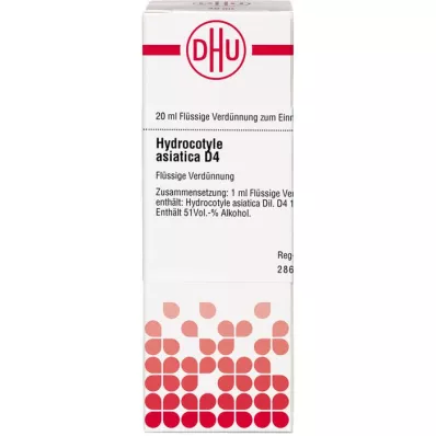 HYDROCOTYLE asiatica D 4 Skiedimas, 20 ml HYDROCOTYLE asiatica D 4 Skiedimas, 20 ml