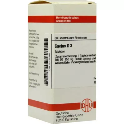 CACTUS D 3 tabletės, 80 vnt