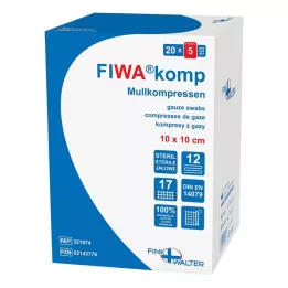 MULLKOMPRESSEN 10x10 cm sterilus 12 kartų, 20X5 vnt