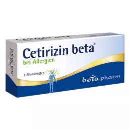 CETIRIZIN beta plėvele dengtos tabletės, 7 vnt