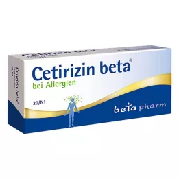 CETIRIZIN beta plėvele dengtos tabletės, 20 vnt