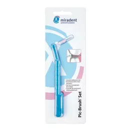 MIRADENT Interd.Pic-Brush Set 1Halt+1Bü.trans.blau, 1 vnt