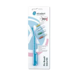MIRADENT Interd.Pic-Brush Intro Kit 1H+4B.tra.blue, 1 vnt