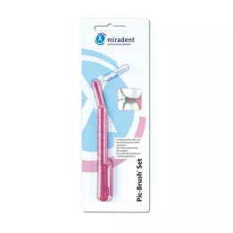 MIRADENT Interd.Pic-Brush Set 1Halt+1Bü.tran.pink, 1 vnt