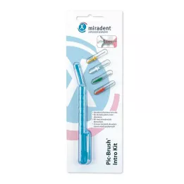 MIRADENT „Interd.Pic-Brush“ įvadinis rinkinys 1H+4B.mėlynas, 1 vnt