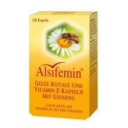 ALSIFEMIN Bičių pienelis+Vit.E su ženšenio kapsulėmis, 120 vnt