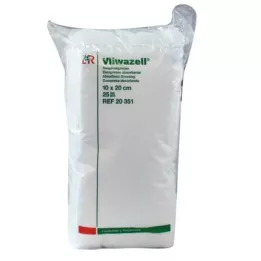 VLIWAZELL Sugeriantys kompresai nesterilūs 10x20 cm, 25 vnt