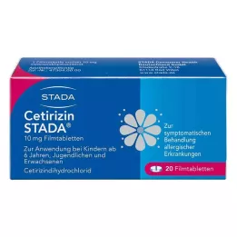 CETIRIZIN STADA 10 mg plėvele dengtos tabletės, 20 vnt