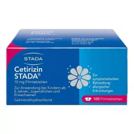 CETIRIZIN STADA 10 mg plėvele dengtos tabletės, 100 vnt